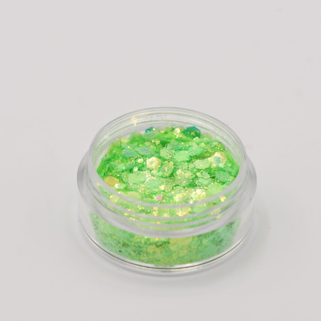 neon green glitter-2